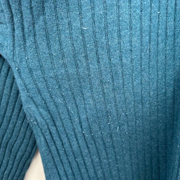 Eileen Fisher 100% Cashmere Long Open Front Cardigan in Teal Size 3X - Picture 9 of 10